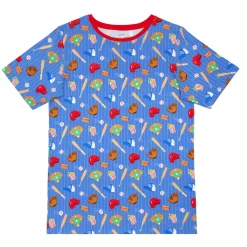 Daddy & Me|Full Family Matching<Little Sleepies Men's Short Sleeve Pajama Top All Stars