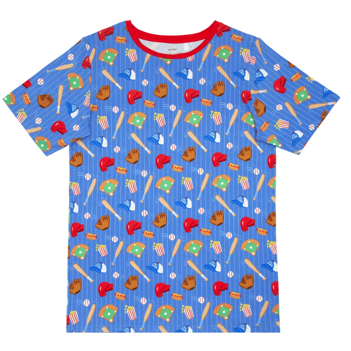 Daddy & Me|Full Family Matching<Little Sleepies Men's Short Sleeve Pajama Top All Stars