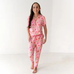 Mommy & Me|Mommy & Me<Little Sleepies Women's Short Sleeve Pajama Top All Stars