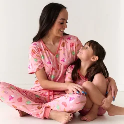 Mommy & Me|Mommy & Me<Little Sleepies Women's Short Sleeve Pajama Top All Stars
