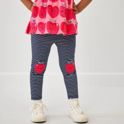 Bamboo Baby Clothes|Bottoms<Little Sleepies Legging Apple Patch