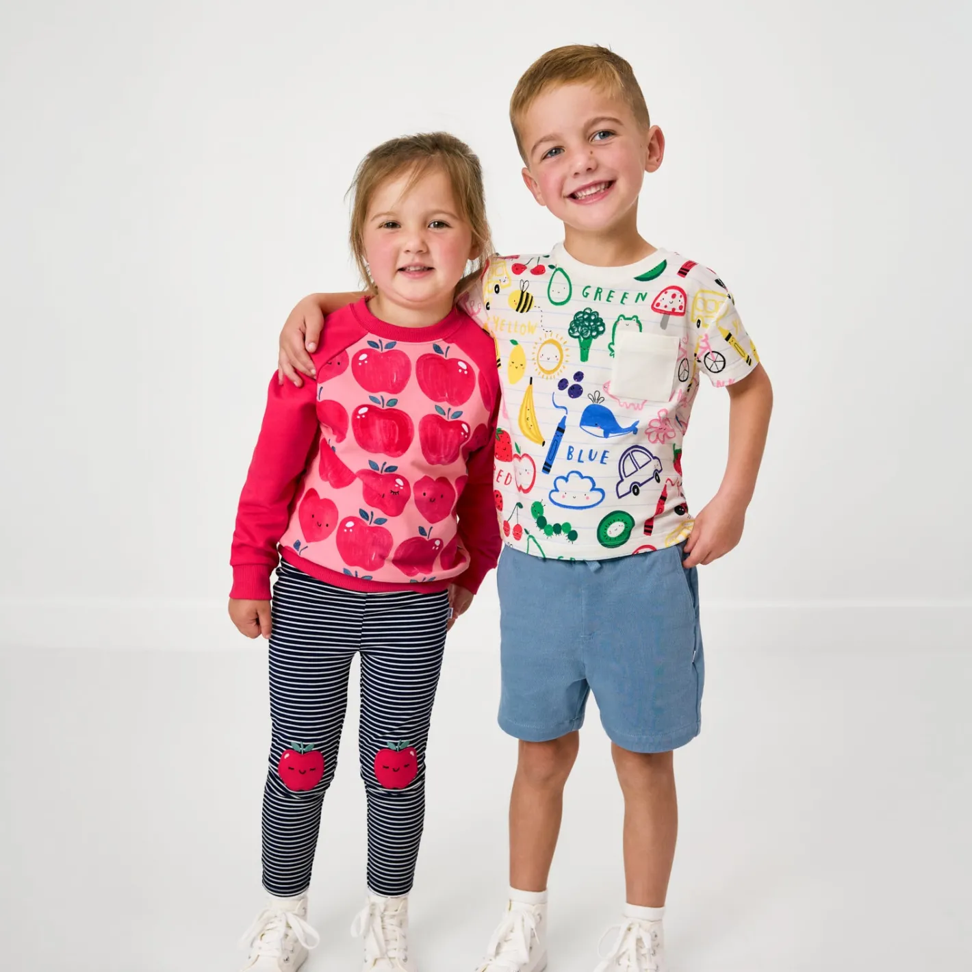 Bamboo Baby Clothes|Bottoms<Little Sleepies Legging Apple Patch