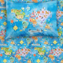 Sheets<Little Sleepies Twin Sheet Set Around The World