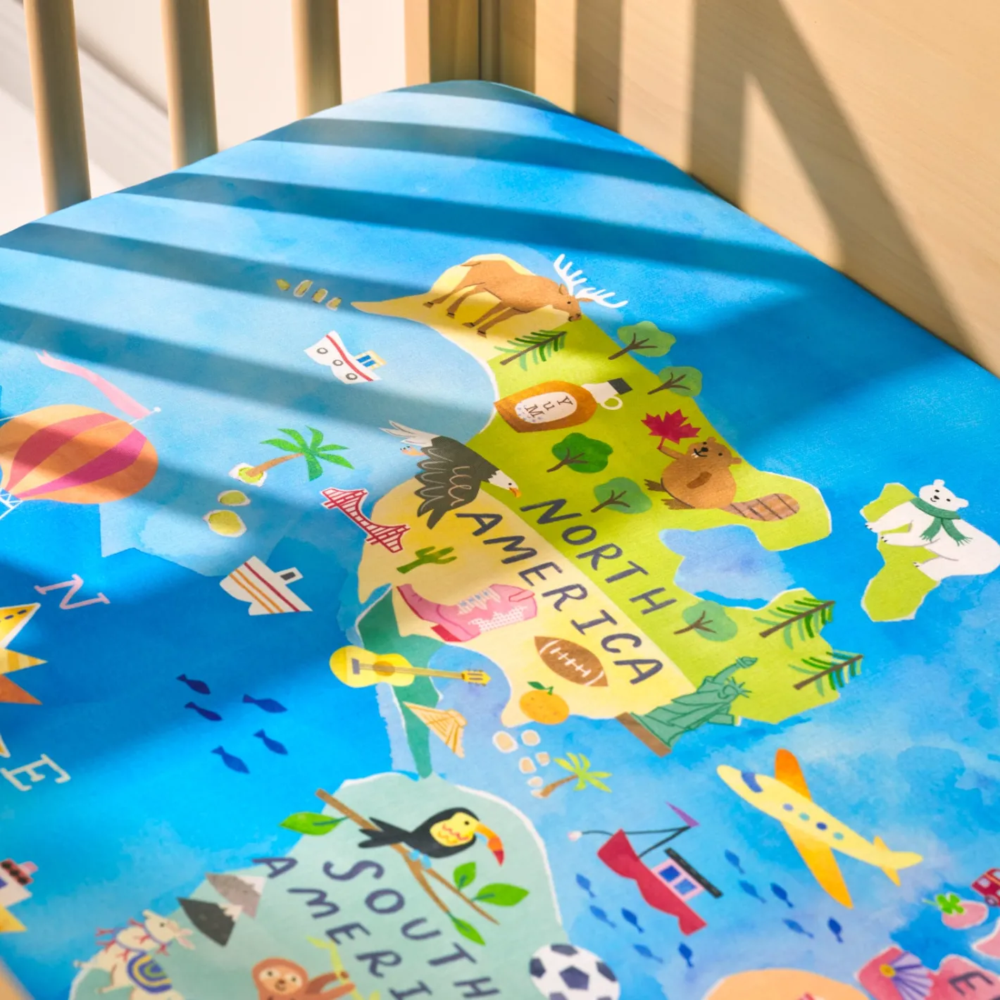 Sheets<Little Sleepies Fitted Crib Sheet Around The World