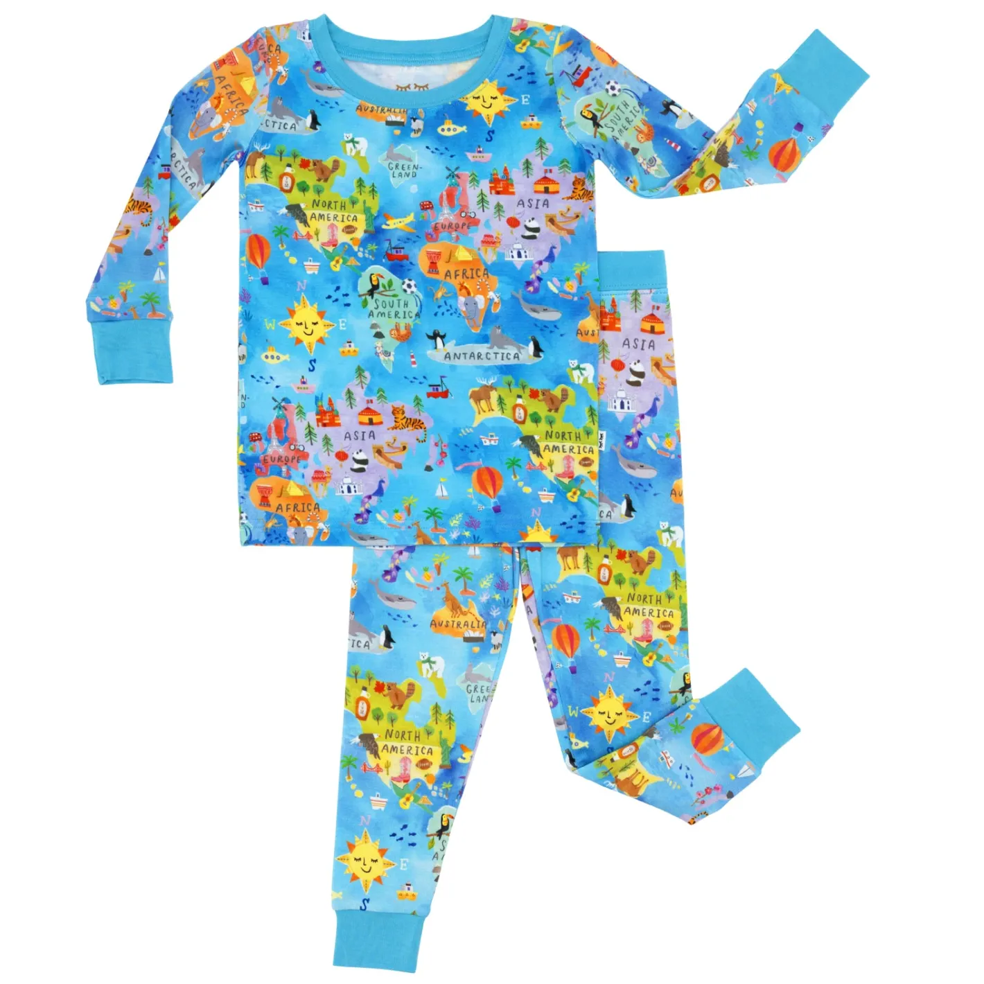 Two-Piece Pj Sets|Two-Piece Pj Sets<Little Sleepies Two-Piece Pajama Set Around The World