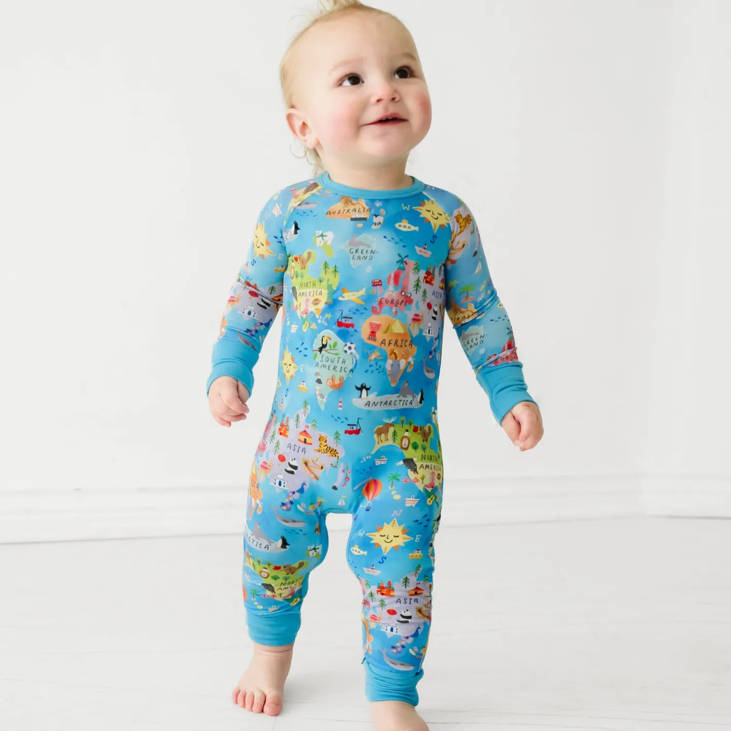 Zippies|Mommy & Me<Little Sleepies Crescent Zippy Around The World