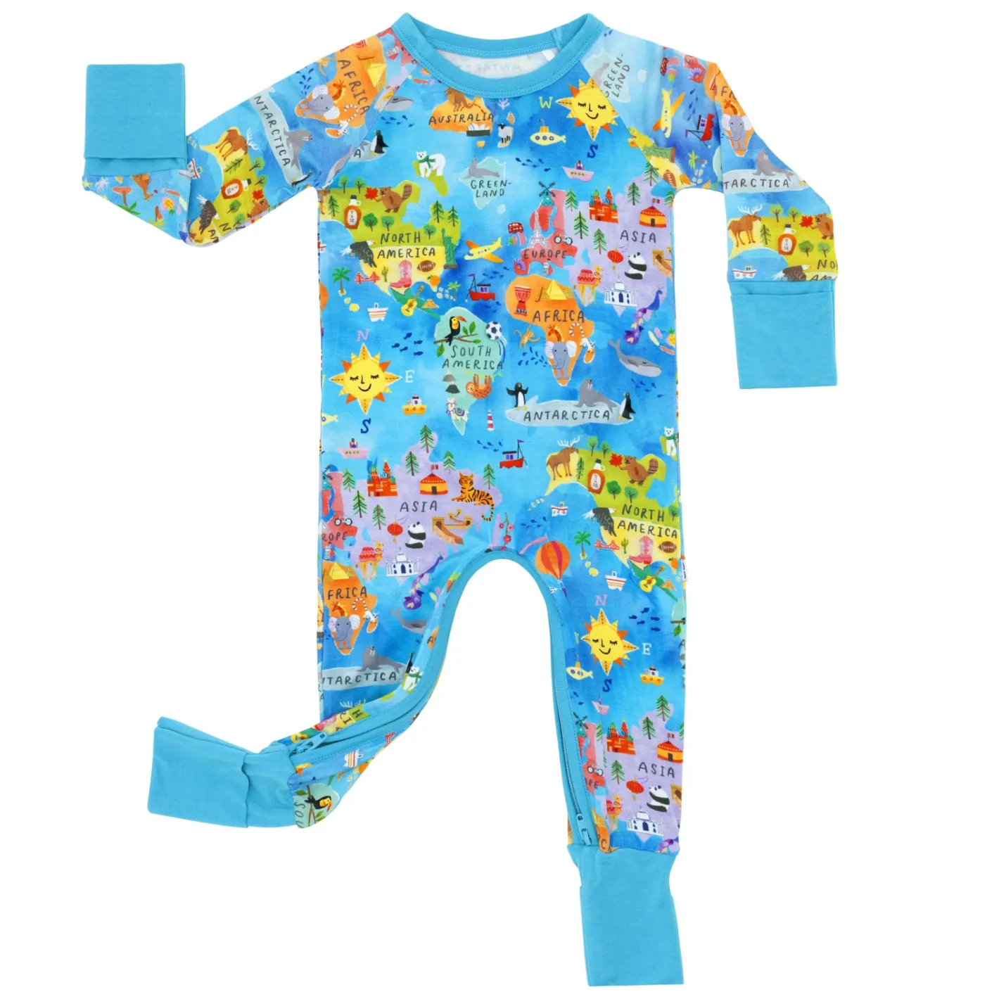 Zippies|Mommy & Me<Little Sleepies Crescent Zippy Around The World