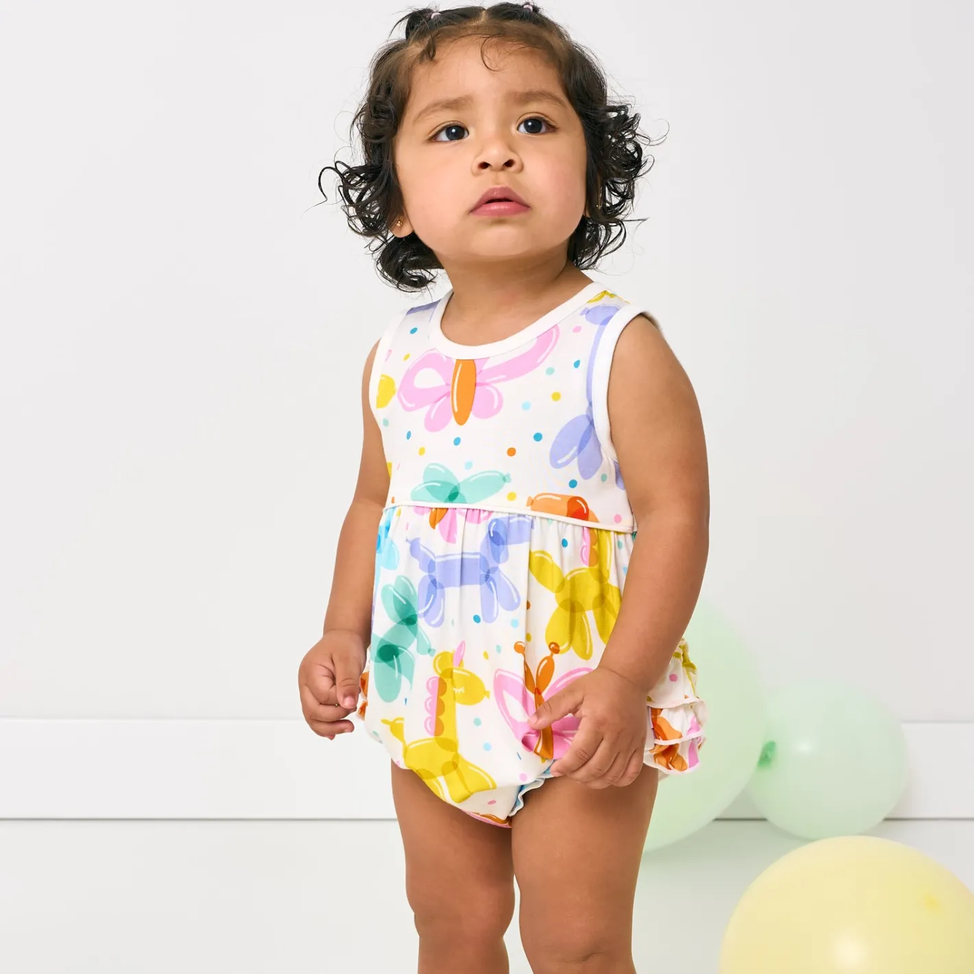 Bamboo Baby Clothes|Rompers<Little Sleepies Bubble Romper Balloon Bash