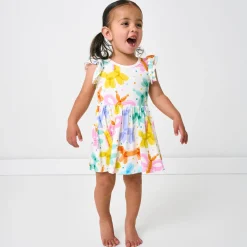 Bamboo Baby Clothes|Bodysuits<Little Sleepies Flutter Twirl Dress with Bodysuit Balloon Bash