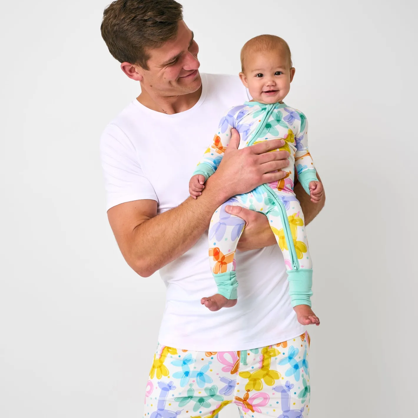 Daddy & Me|Full Family Matching<Little Sleepies Men's Pajama Shorts Balloon Bash