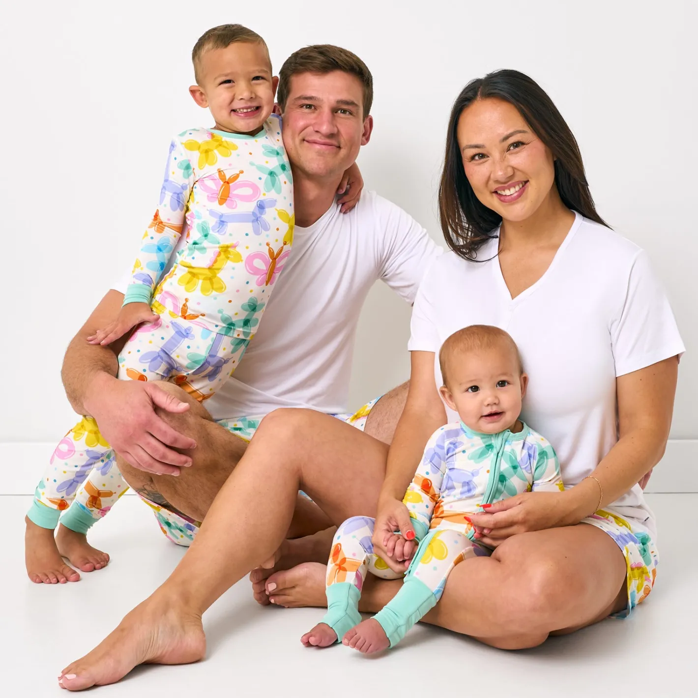 Daddy & Me|Full Family Matching<Little Sleepies Men's Pajama Shorts Balloon Bash