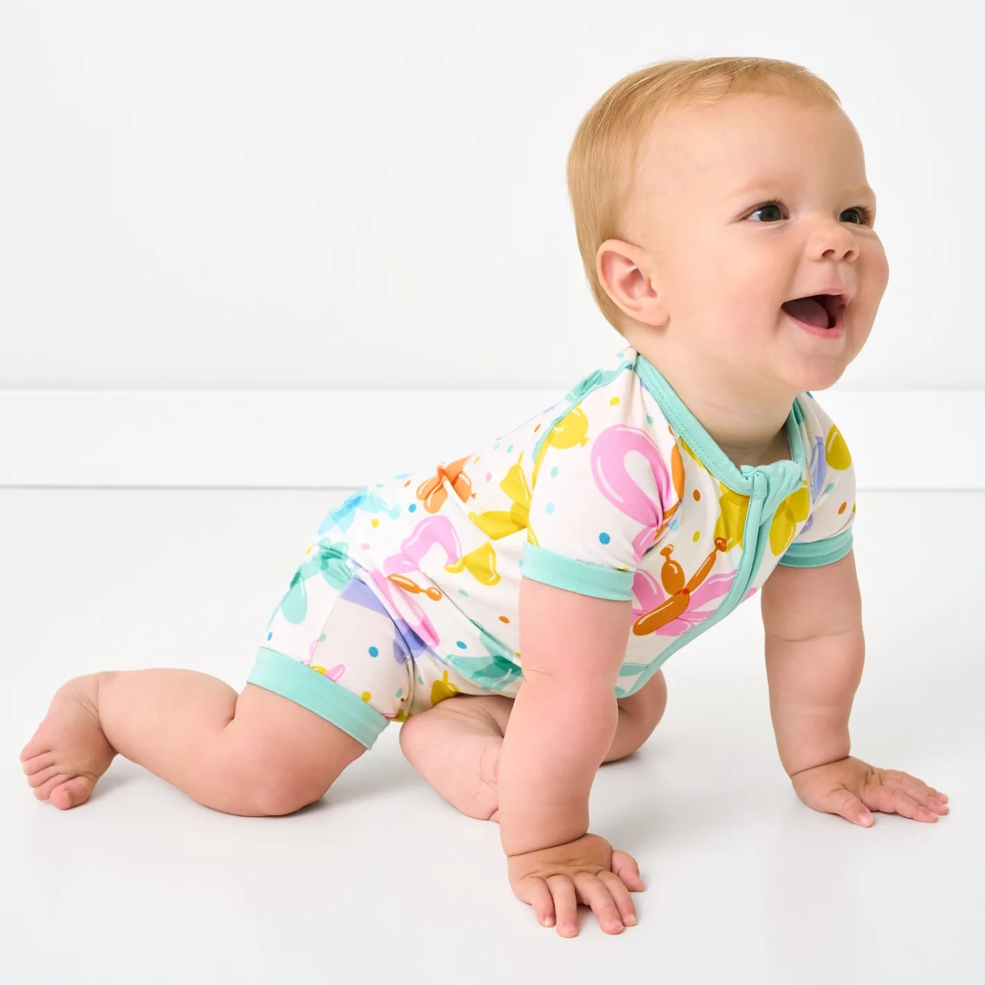 Mommy & Me|Mommy & Me<Little Sleepies Shorty Zippy Balloon Bash