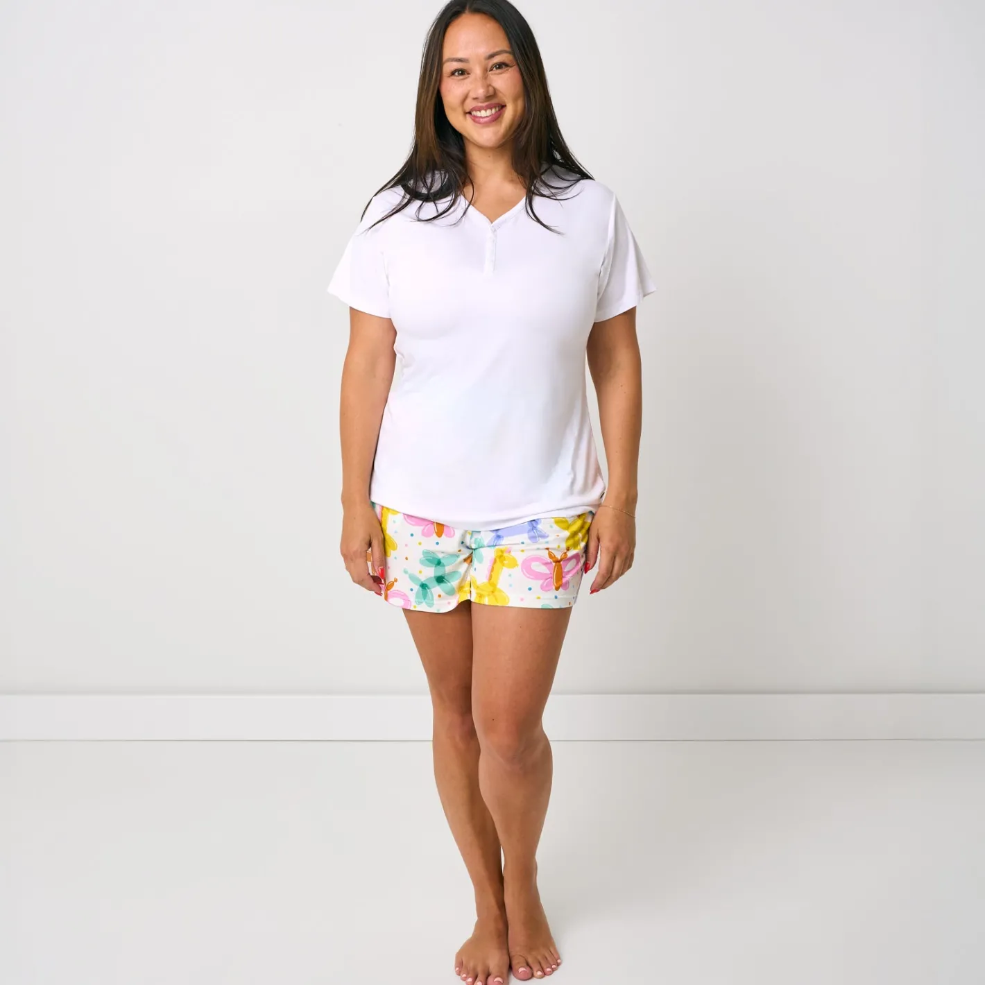 Mommy & Me|Mommy & Me<Little Sleepies Women's Pajama Shorts Balloon Bash