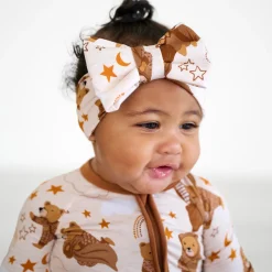 Hats & Headbands<Little Sleepies Luxe Bow Headband Beary Sleepy
