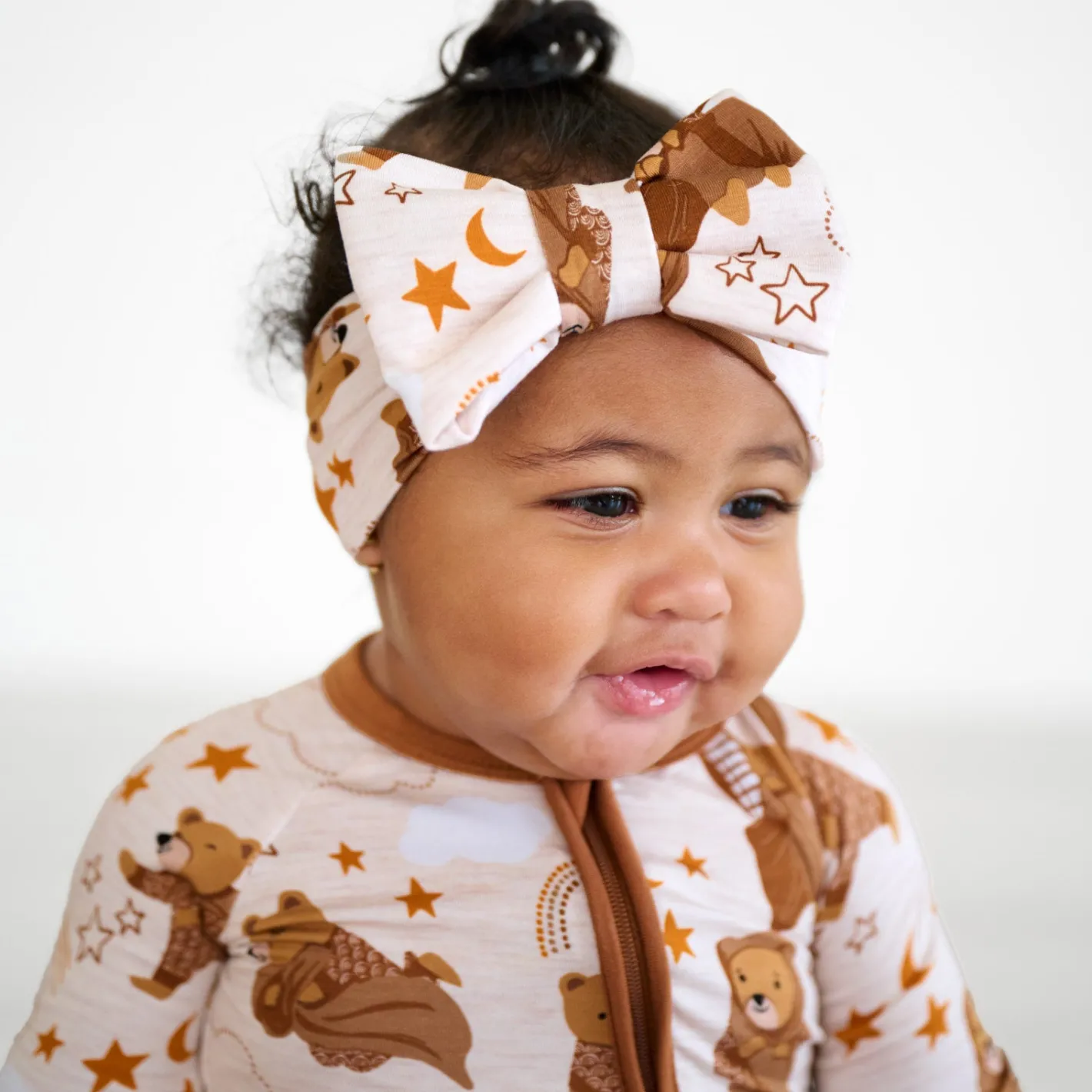 Hats & Headbands<Little Sleepies Luxe Bow Headband Beary Sleepy