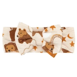 Hats & Headbands<Little Sleepies Luxe Bow Headband Beary Sleepy