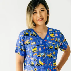 Mommy & Me|Mommy & Me<Little Sleepies Women's Short Sleeve Pajama Top Birthday Builders
