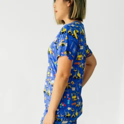 Mommy & Me|Mommy & Me<Little Sleepies Women's Short Sleeve Pajama Top Birthday Builders