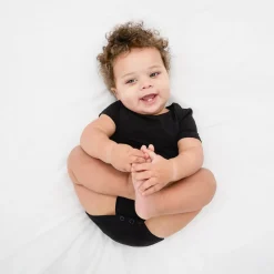 Bamboo Baby Clothes|Everyday Essentials<Little Sleepies Bodysuit Black