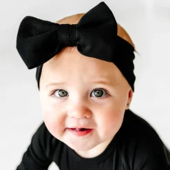 Hats & Headbands<Little Sleepies Luxe Bow Headband Black