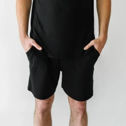Daddy & Me|Full Family Matching<Little Sleepies Black Men's Pajama Shorts