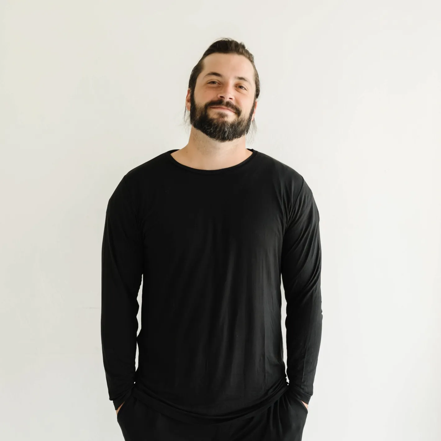 Daddy & Me|Full Family Matching<Little Sleepies Men's Pajama Top Black