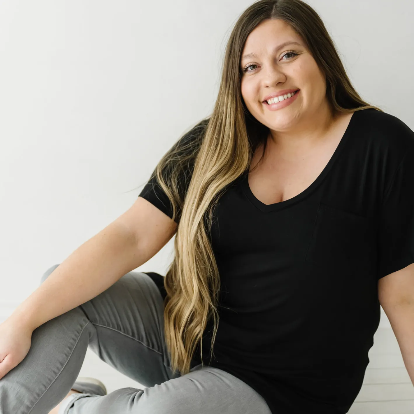 Women's Pajamas|Women's Tees<Little Sleepies Perfect Pocket Tee Black