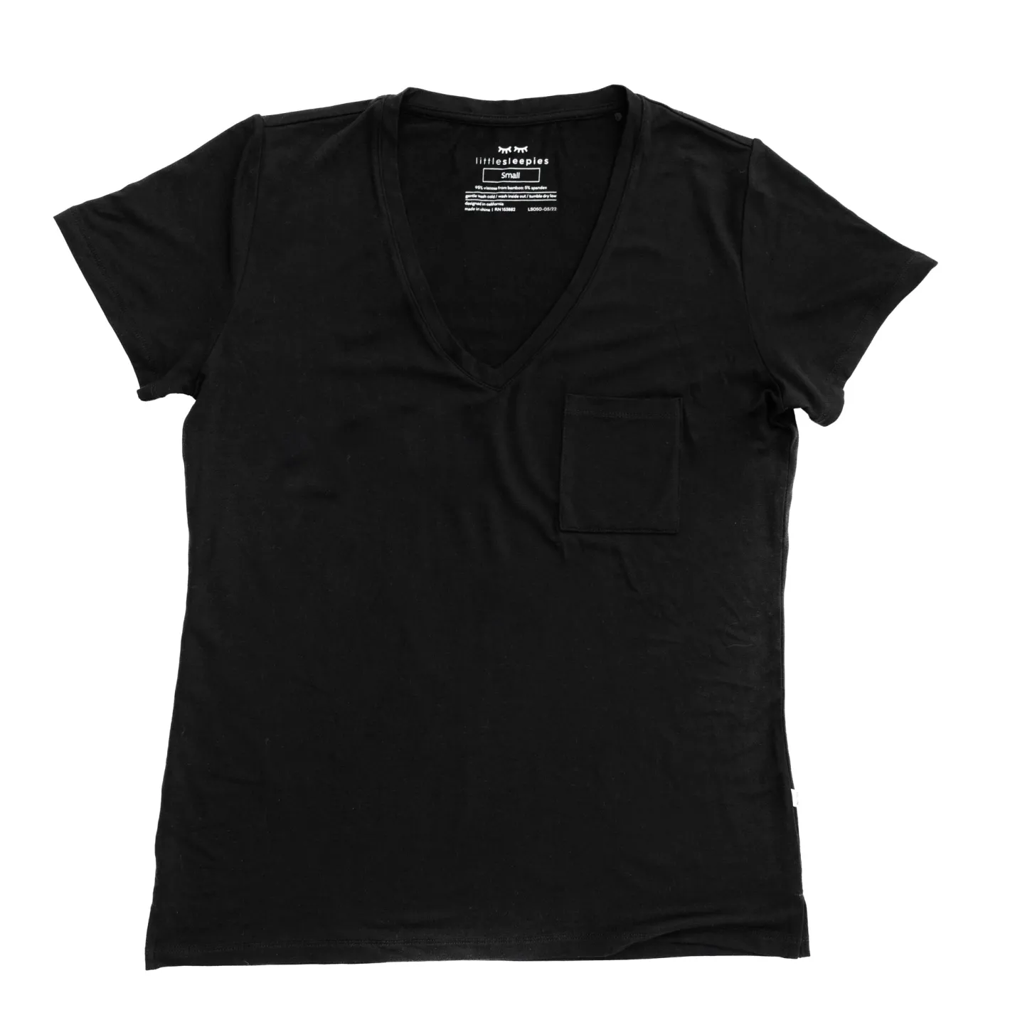 Women's Pajamas|Women's Tees<Little Sleepies Perfect Pocket Tee Black