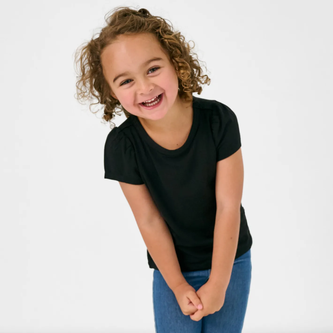 Everyday Essentials|Everyday Essentials<Little Sleepies Puff Sleeve Tee Black