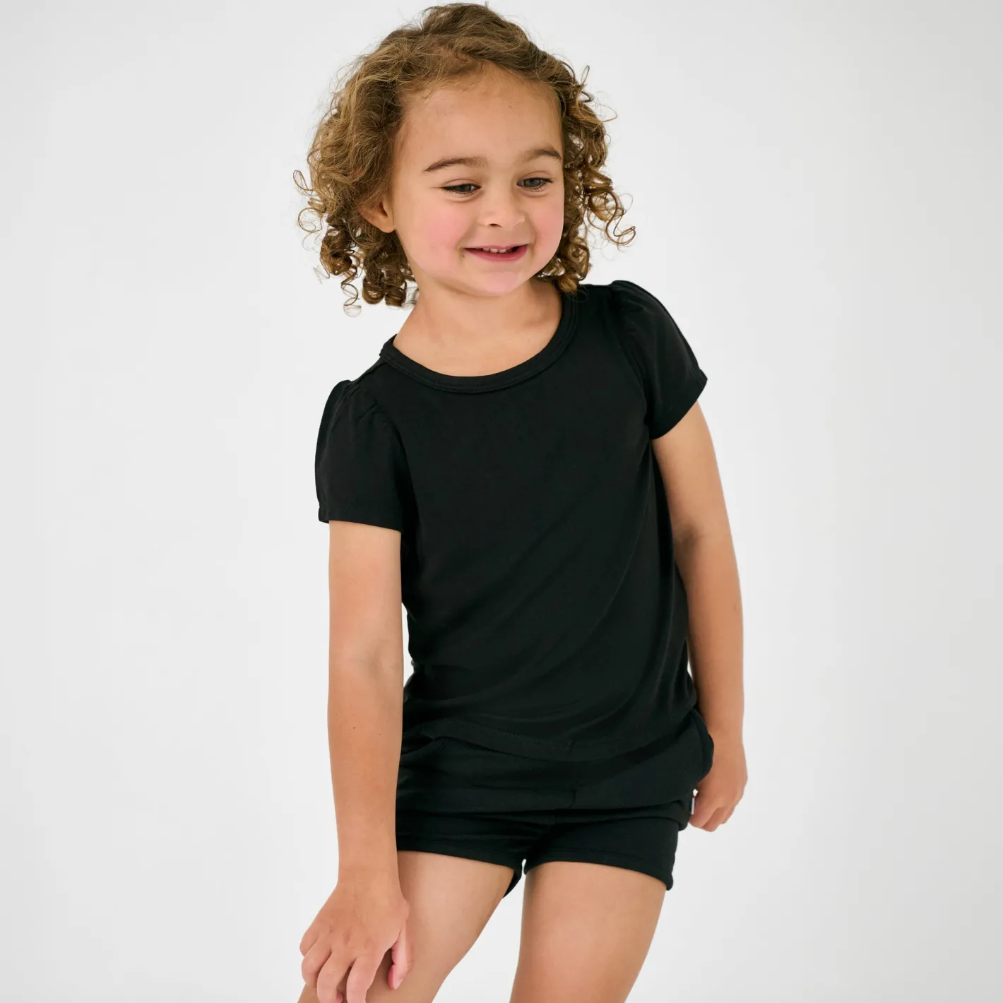 Everyday Essentials|Everyday Essentials<Little Sleepies Puff Sleeve Tee Black