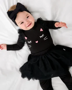 Bamboo Baby Clothes|Bottoms<Little Sleepies Tutu Legging Black
