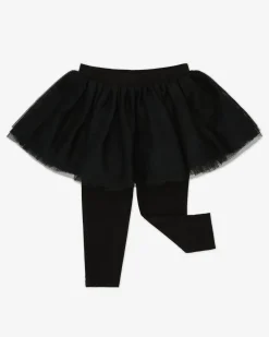 Bamboo Baby Clothes|Bottoms<Little Sleepies Tutu Legging Black