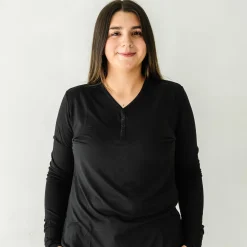 Mommy & Me|Mommy & Me<Little Sleepies Women's Pajama Top Black