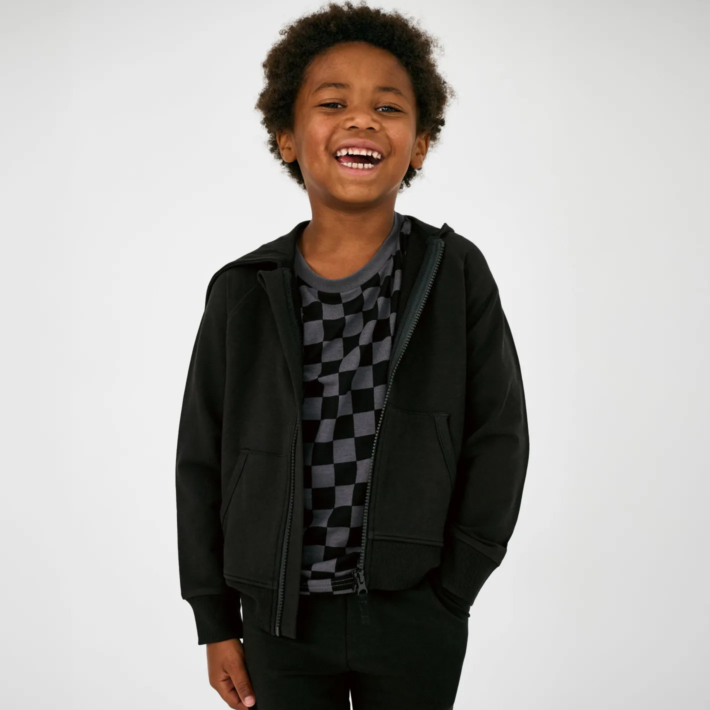 Everyday Essentials|Everyday Essentials<Little Sleepies Zip Hoodie Black
