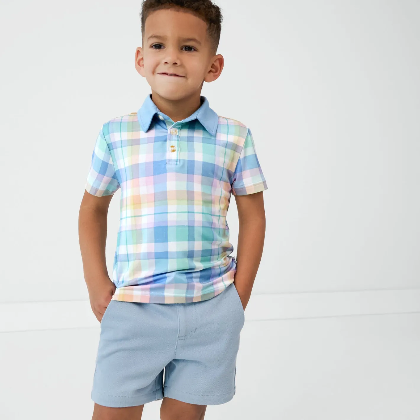 Everyday Essentials|Everyday Essentials<Little Sleepies Chino Shorts Blue Bliss