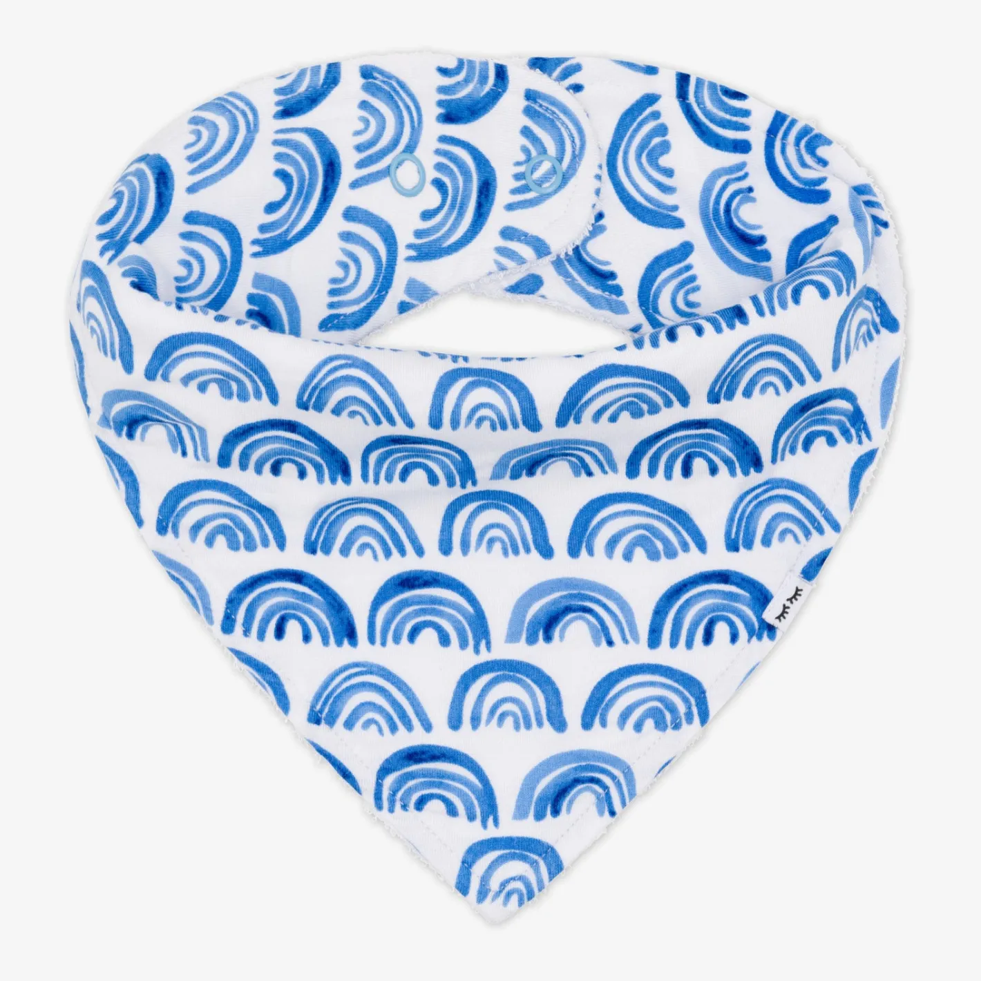 Bibs<Little Sleepies Bandana Bib Blue Rainbows