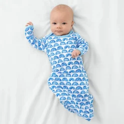 Layette|Infant Gowns<Little Sleepies Infant Gown Blue Rainbows