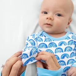 Layette|Infant Gowns<Little Sleepies Infant Gown Blue Rainbows