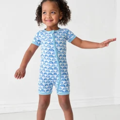 Zippies|Sibling Matching<Little Sleepies Shorty Zippy Blue Rainbows