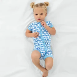 Zippies|Sibling Matching<Little Sleepies Shorty Zippy Blue Rainbows