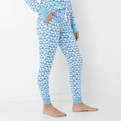Mommy & Me|Mommy & Me<Little Sleepies Women's Pajama Pants Blue Rainbows