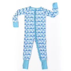 Zippies<Little Sleepies Zippy Blue Rainbows, Sky Blue & Sunshine