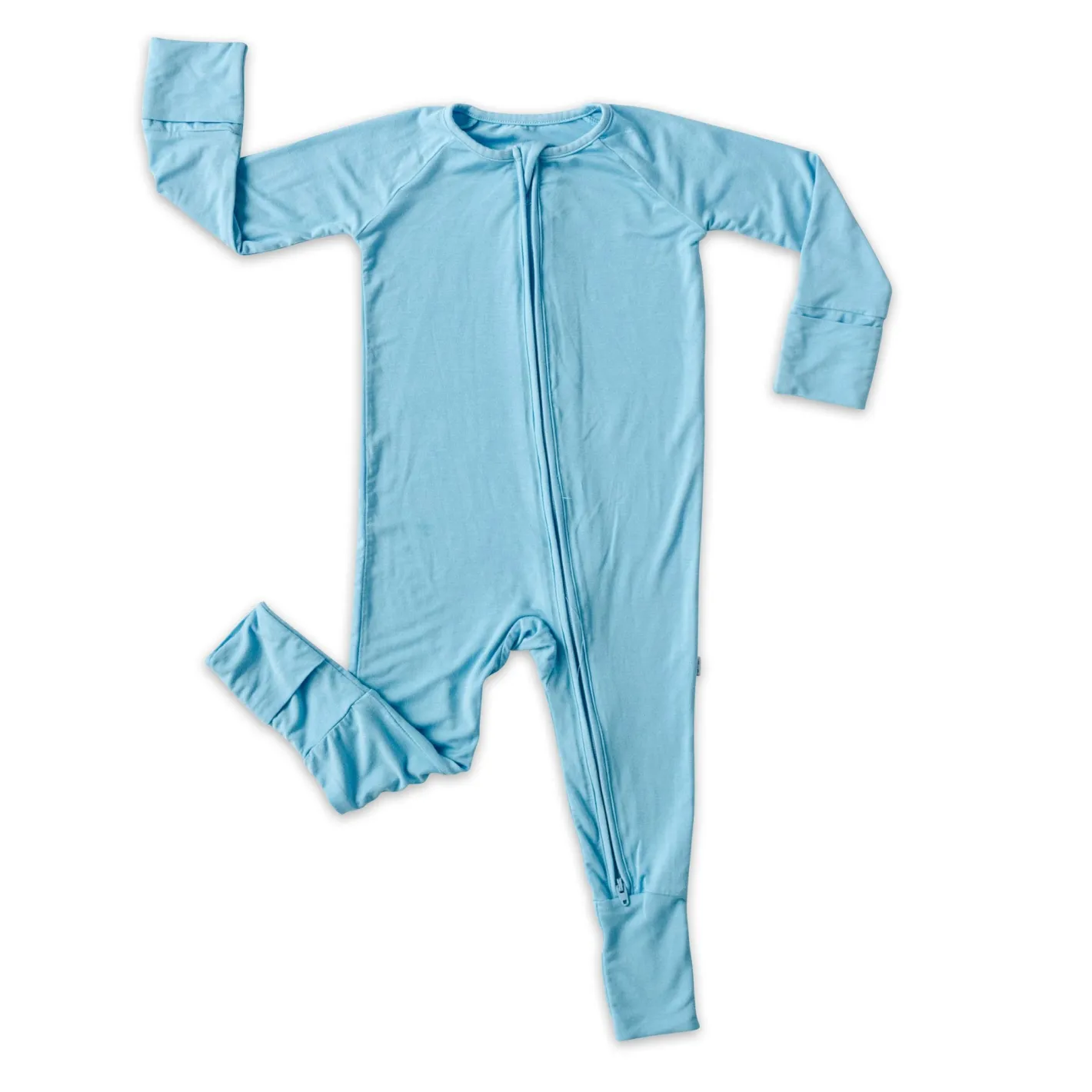 Zippies<Little Sleepies Zippy Blue Rainbows, Sky Blue & Sunshine