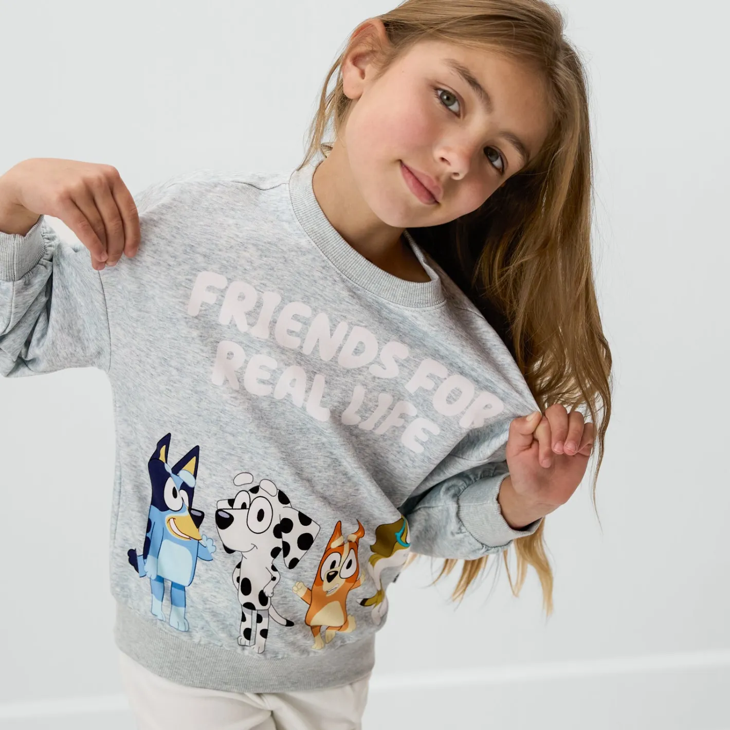 Tops & Tees|Tops & Tees<Little Sleepies Drop Shoulder Crewneck Bluey & Friends