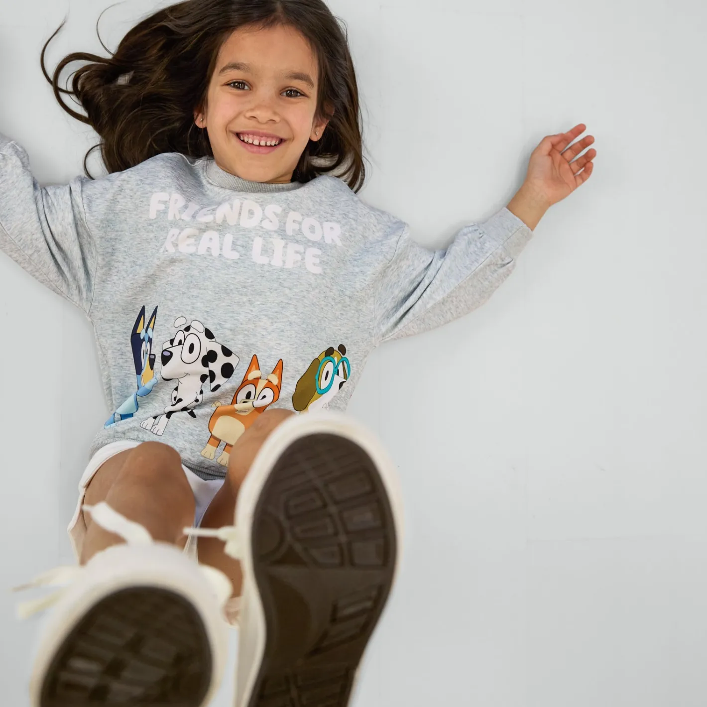 Tops & Tees|Tops & Tees<Little Sleepies Drop Shoulder Crewneck Bluey & Friends