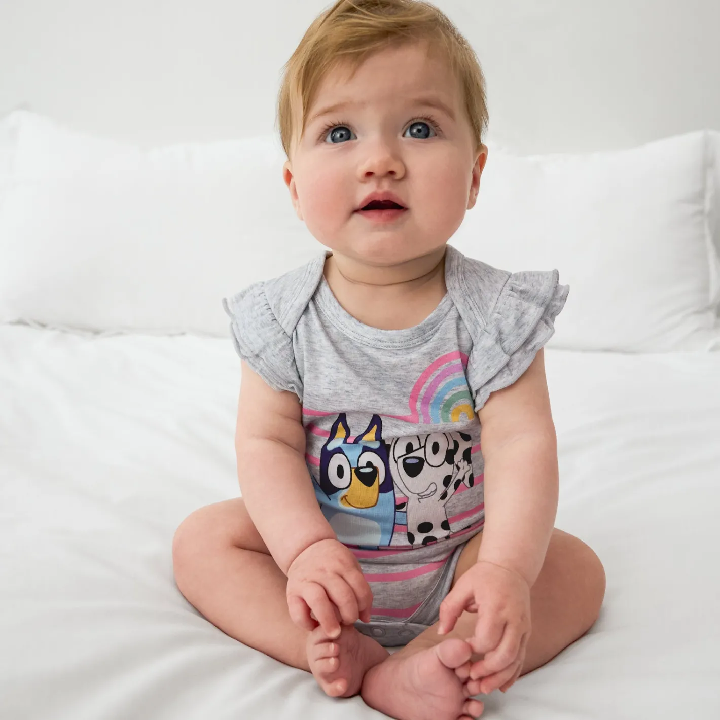 Bamboo Baby Clothes|Bodysuits<Little Sleepies Flutter Bodysuit Bluey & Friends
