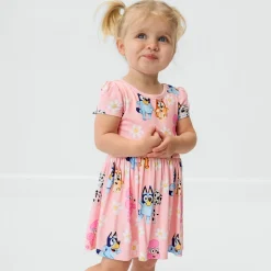 Bodysuits|Dresses<Little Sleepies Skater Dress with Bodysuit Bluey Garden Games