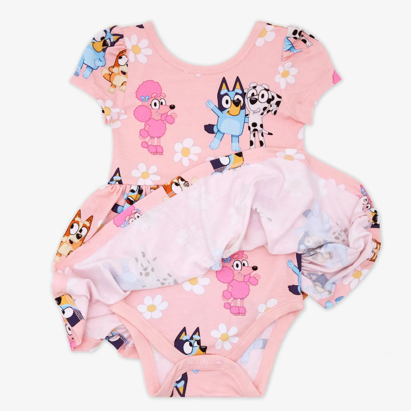 Bodysuits|Dresses<Little Sleepies Skater Dress with Bodysuit Bluey Garden Games