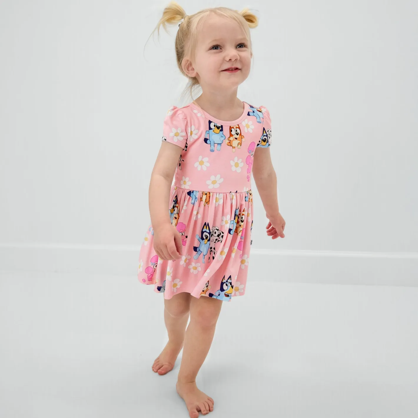 Bodysuits|Dresses<Little Sleepies Skater Dress with Bodysuit Bluey Garden Games