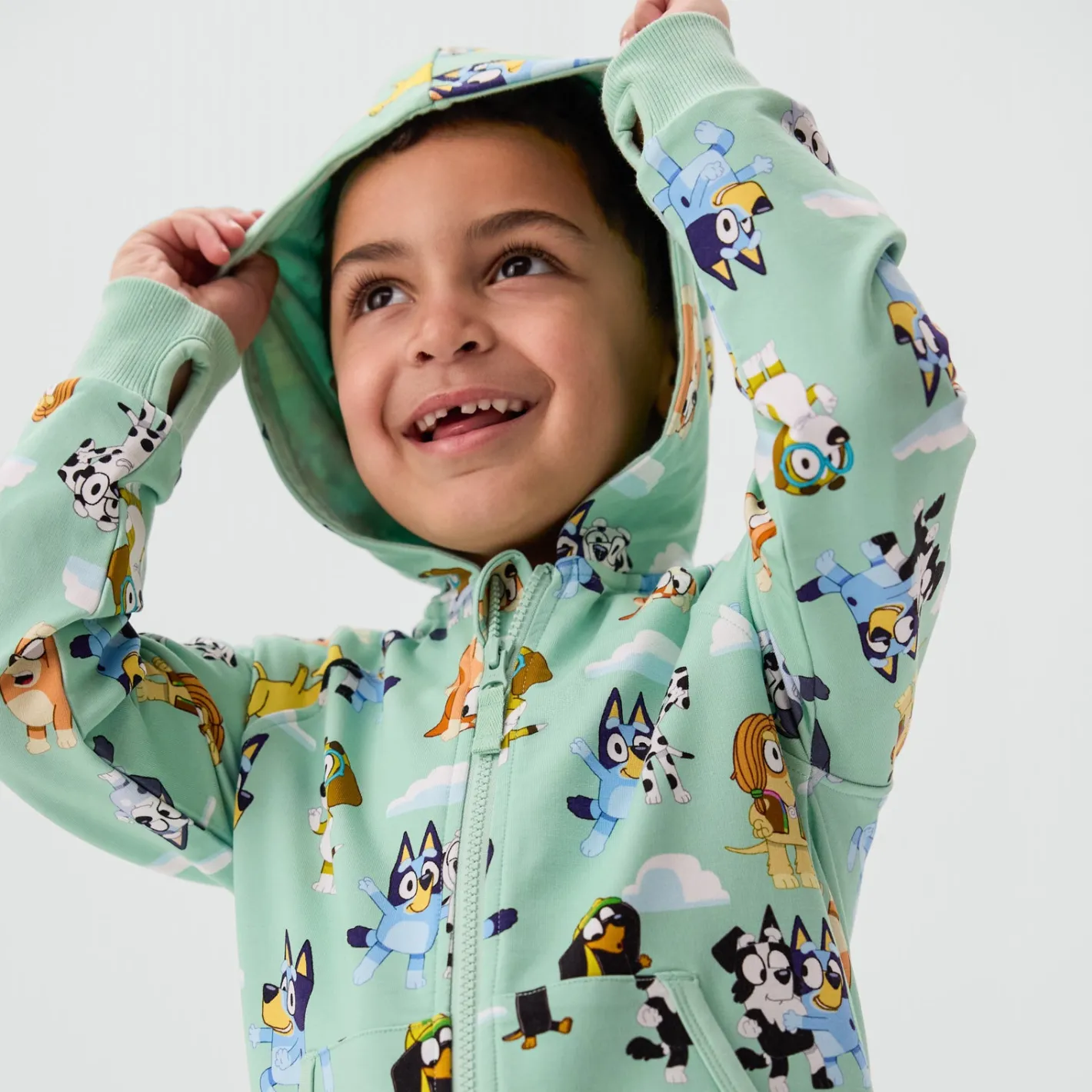 Tops & Tees|Tops & Tees<Little Sleepies Zip Hoodie Bluey Sky's The Limit